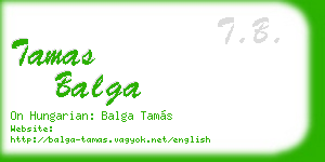 tamas balga business card
